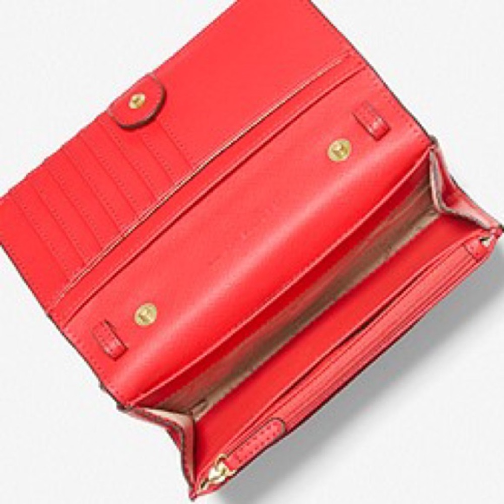 NWT authentic MK leather crossbody coral - Picture 6 of 7